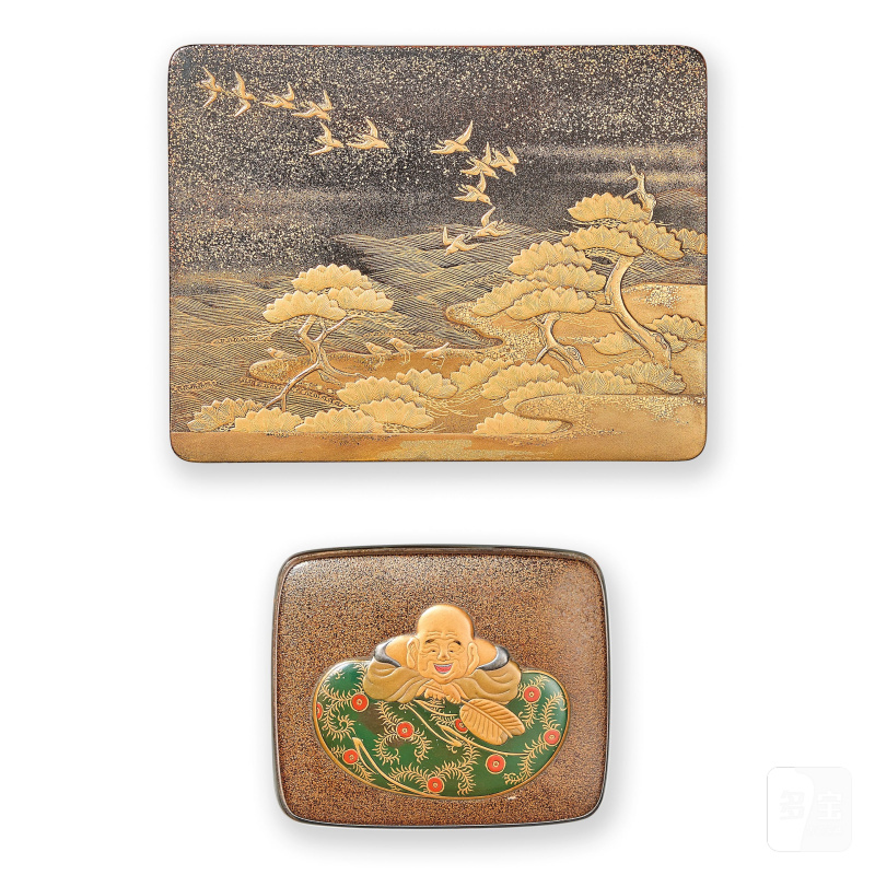 江戶/明治時代 漆金盒三件 | THREE LACQUER BOXES - 图2